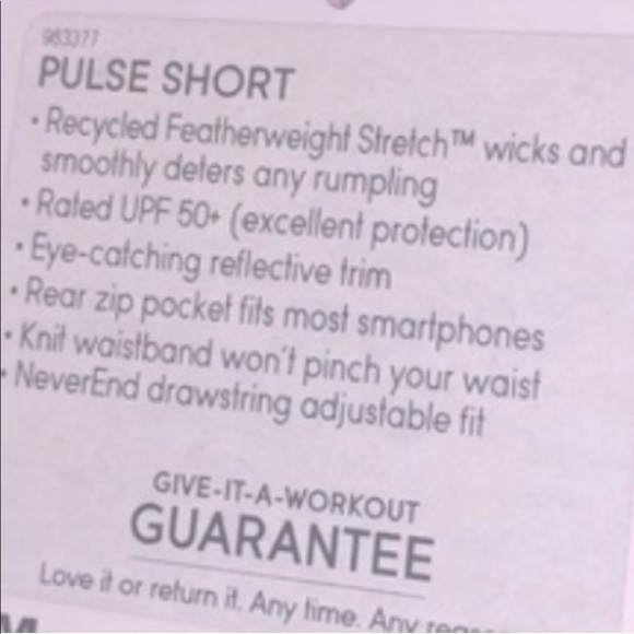 Athleta Pulse short - petal lilac - Picture 5 of 7
